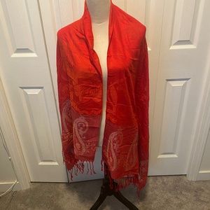 Pashmina women’s red scarf